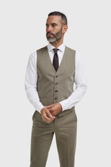Donatella - Gilet da uomo verde salvia, vestibilità sartoriale