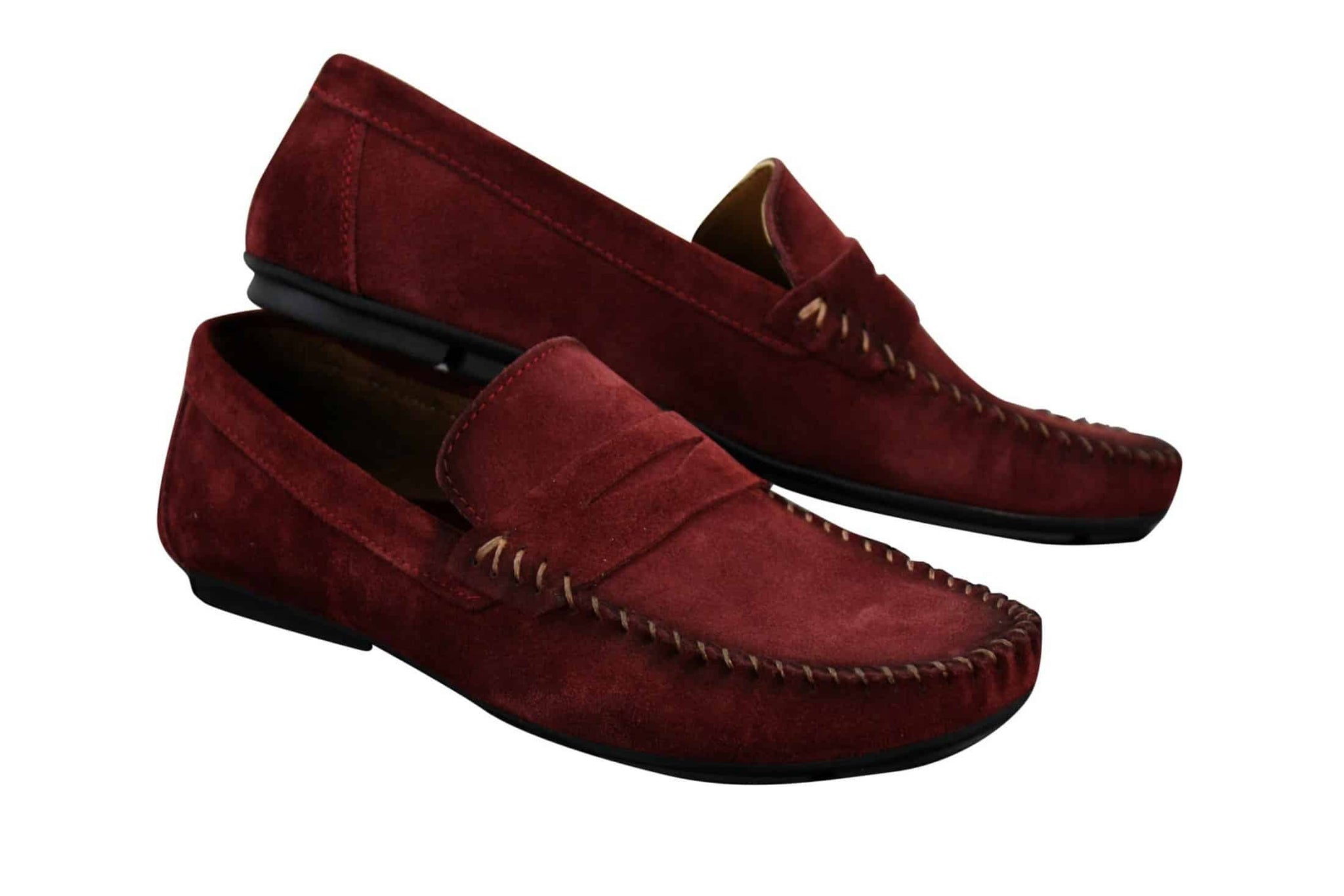 Mens Real Suede Washed Designer Slip On Loafers Moccasins Smart Casual Shoes