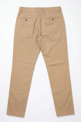 Pantaloni chino da uomo color kaki in misto lino, Tencel e cotone, leggeri, ideali per l'estate.