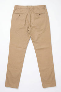 Pantaloni chino da uomo color kaki in misto lino, Tencel e cotone, leggeri, ideali per l'estate.