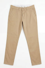 Pantaloni chino da uomo color kaki in misto lino, Tencel e cotone, leggeri, ideali per l'estate.