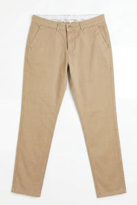 Pantaloni chino da uomo color kaki in misto lino, Tencel e cotone, leggeri, ideali per l'estate.