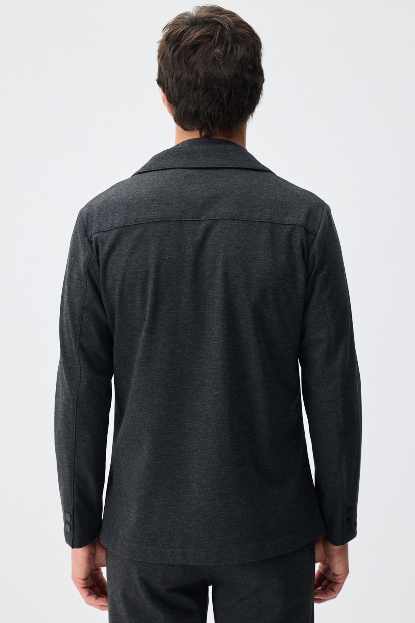 Blazer da uomo in morbido jersey color antracite, giacca elegante e casual.