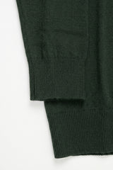 Maglione da uomo a collo alto verde, morbido, in misto viscosa, a maniche lunghe.