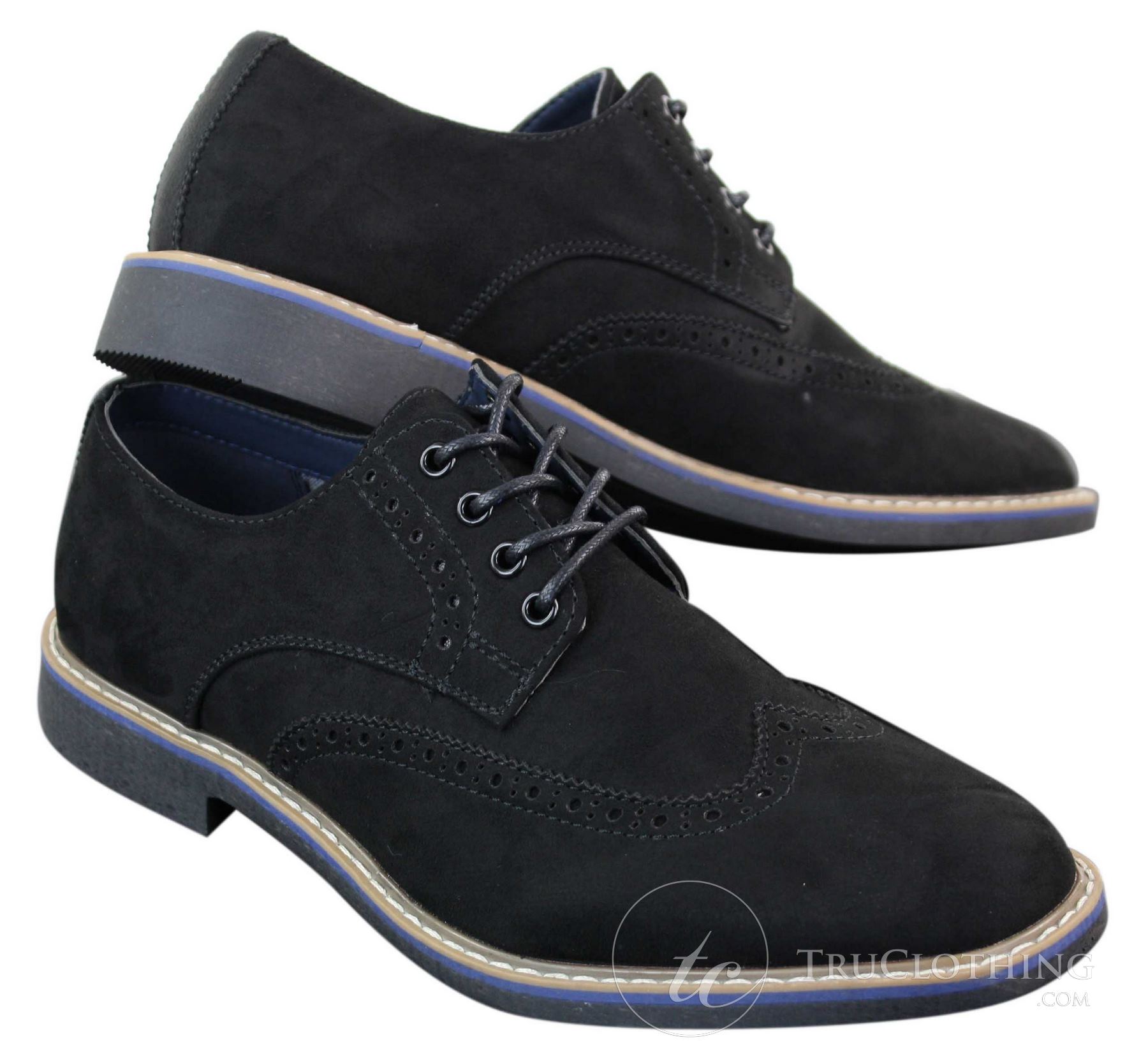 Elong EL0635 - Mens Smart Casual Suede Nubuck Leather Brogues