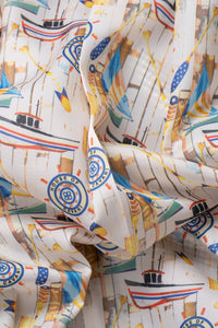 Abito da uomo beige a quadri blu navy