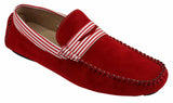 Mens Suede Deck Boat Shoes Stripe Slip On Summer Smart Casual Italian