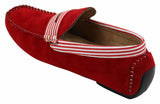 Mens Suede Deck Boat Shoes Stripe Slip On Summer Smart Casual Italian