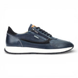 Getafe - Sneakers da uomo in pelle blu, facili da indossare