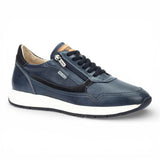 Getafe - Sneakers da uomo in pelle blu, facili da indossare