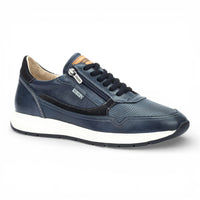 Getafe - Sneakers da uomo in pelle blu, facili da indossare