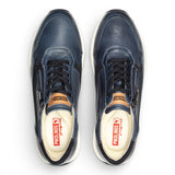 Getafe - Sneakers da uomo in pelle blu, facili da indossare
