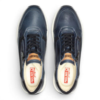 Getafe - Sneakers da uomo in pelle blu, facili da indossare