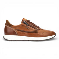 Getafe - Sneakers da uomo in pelle marrone, facili da indossare