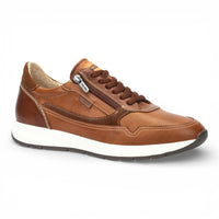 Getafe - Sneakers da uomo in pelle marrone, facili da indossare