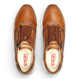 Getafe - Sneakers da uomo in pelle marrone, facili da indossare
