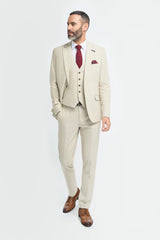 Hampton - Abito da uomo a tre pezzi beige