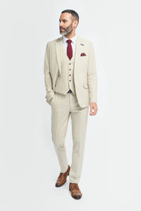 Hampton - Abito da uomo a tre pezzi beige