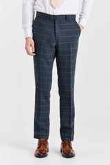 Harris - Abito da uomo a tre pezzi in tweed di misto lana blu navy