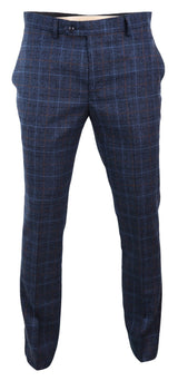 Harvey - Men's Navy Check Trouser
