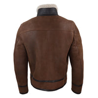 Men's Sherling Sheepskin Zip Pilot Flying Jacket WW2
