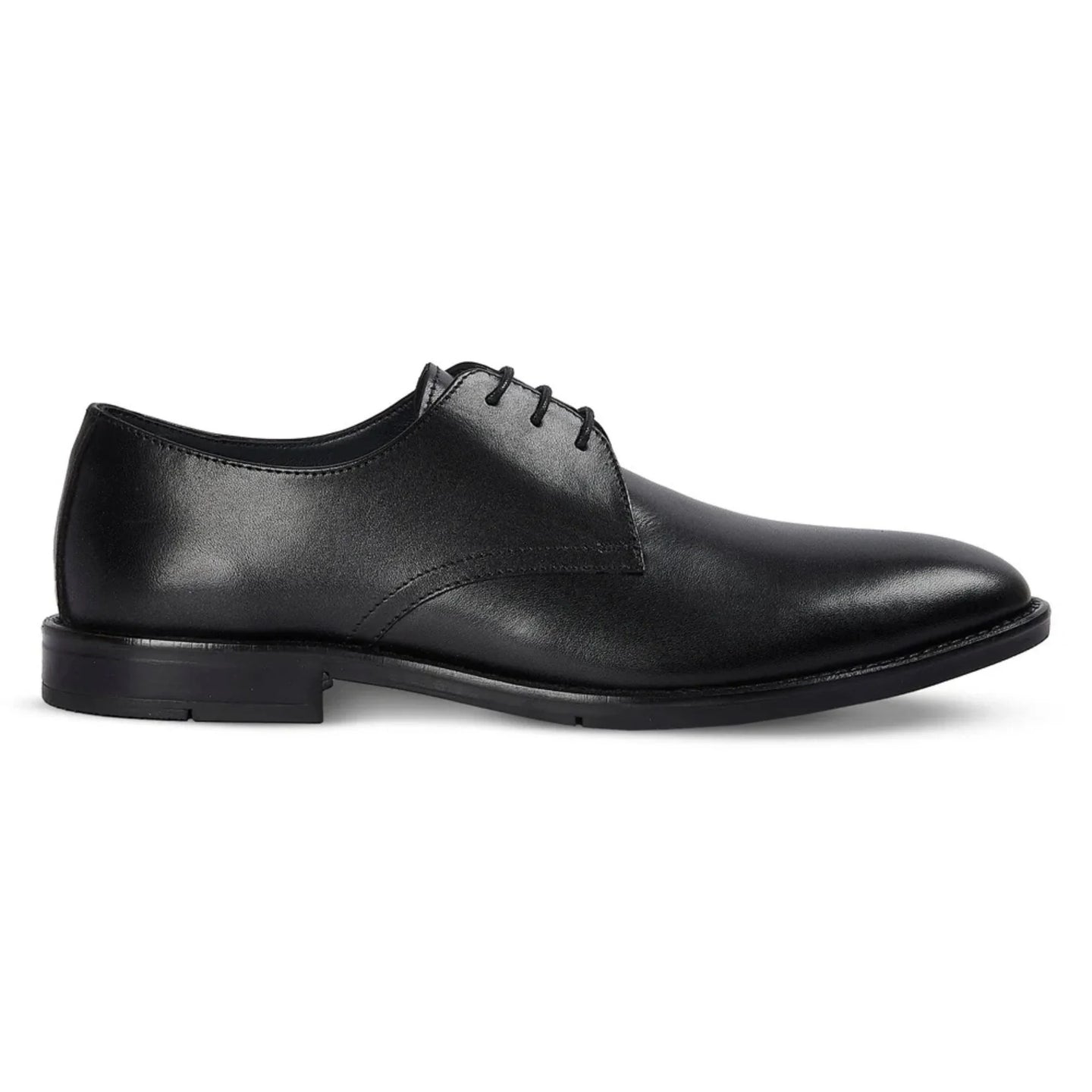 Henley - Scarpe Derby classiche da uomo nere con punta liscia