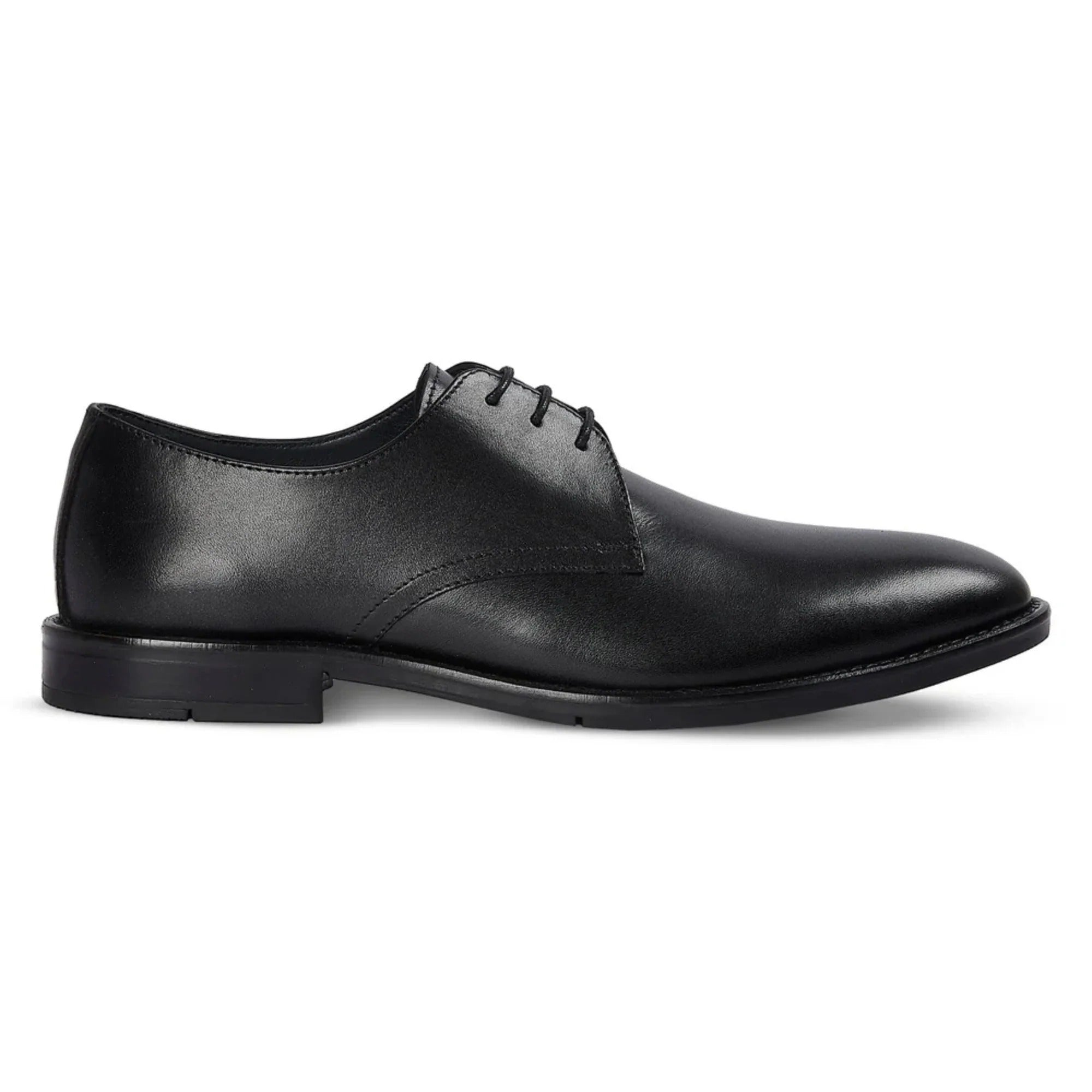 Henley - Scarpe Derby classiche da uomo nere con punta liscia