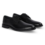Henley - Scarpe Derby classiche da uomo nere con punta liscia