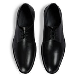 Henley - Scarpe Derby classiche da uomo nere con punta liscia