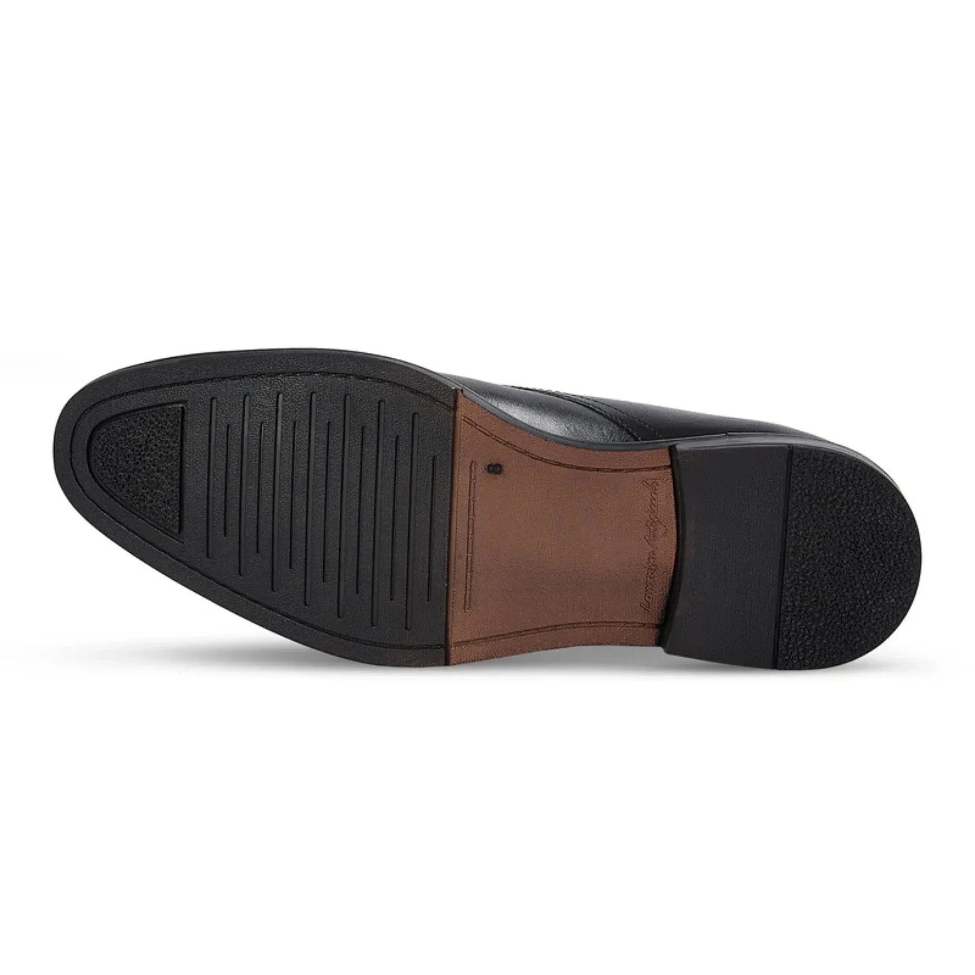 Henley - Scarpe Derby classiche da uomo nere con punta liscia