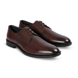 Henley - Scarpe Derby classiche da uomo marroni con punta liscia