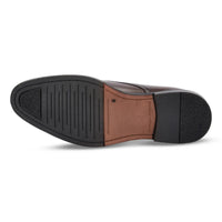 Henley - Scarpe Derby classiche da uomo marroni con punta liscia