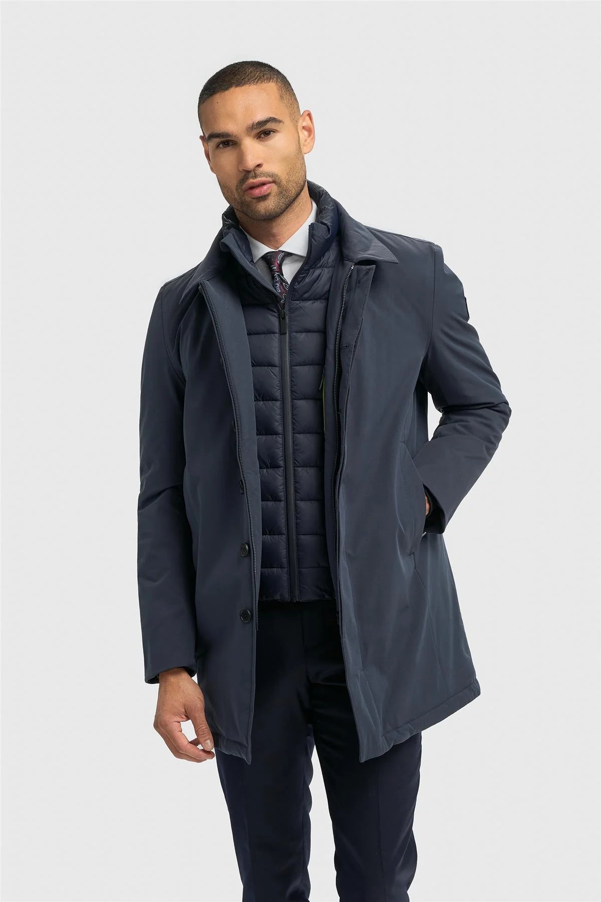 Heston - Cappotto imbottito casual leggero da uomo