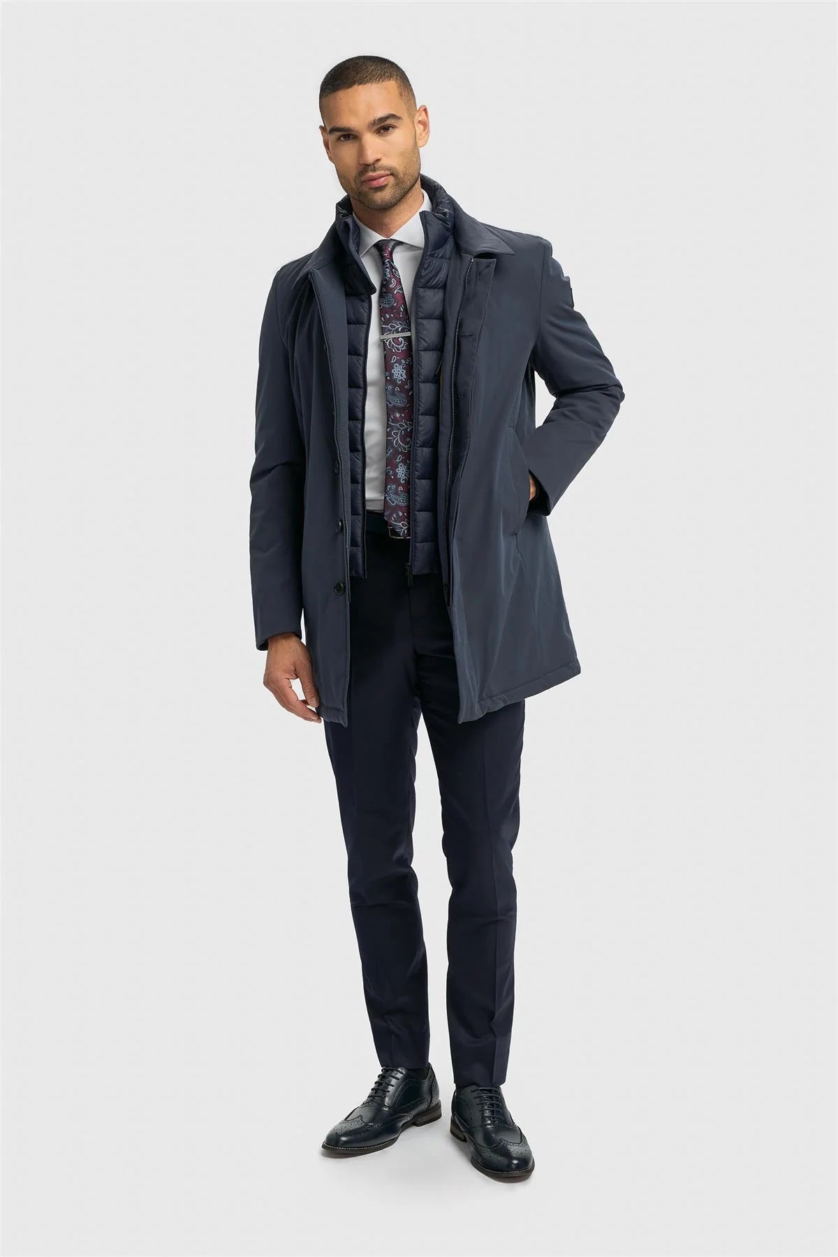 Heston - Cappotto imbottito casual leggero da uomo