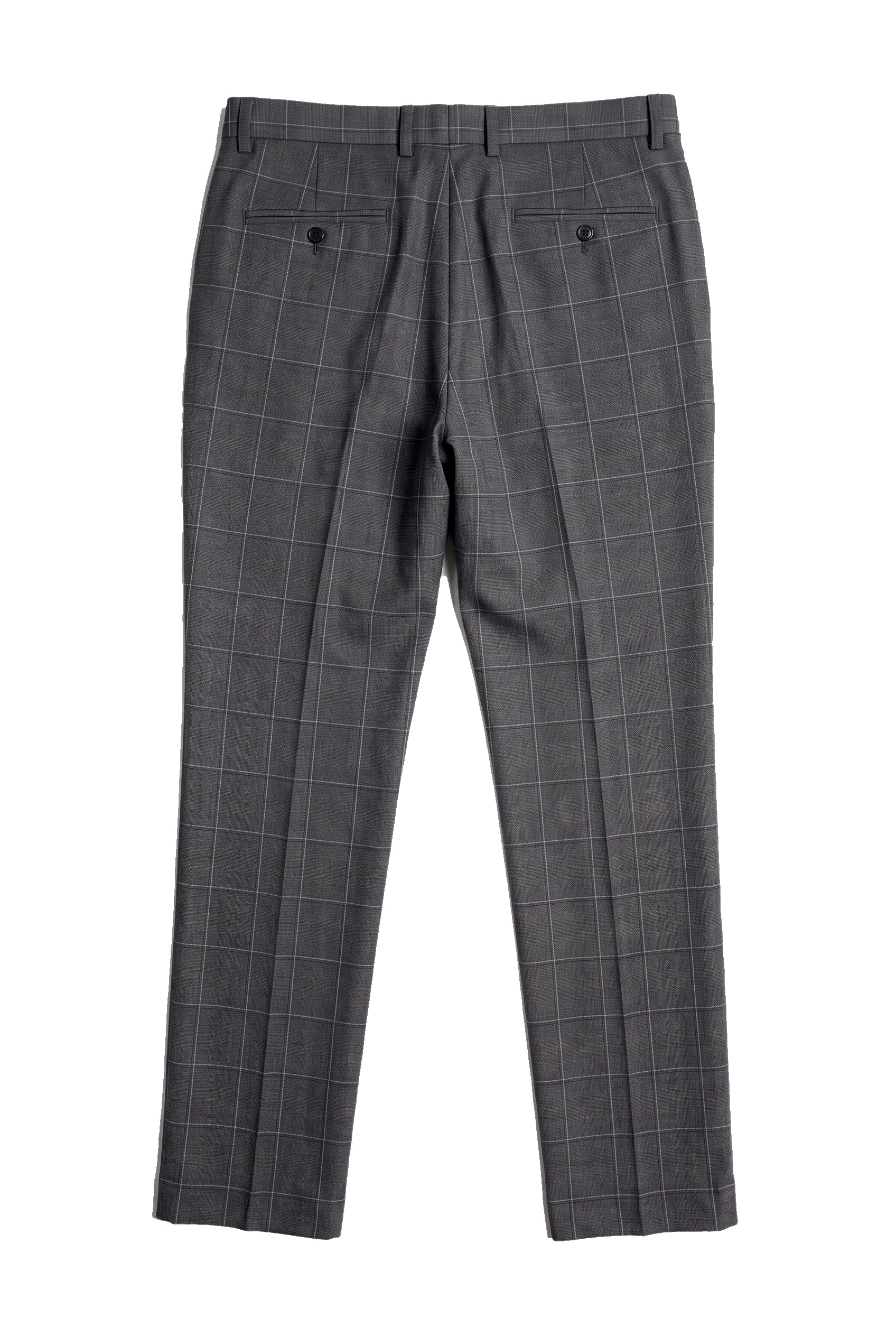 Hobbs - Pantaloni da uomo a quadri grigi, stile vintage retrò, eleganti, da sposa