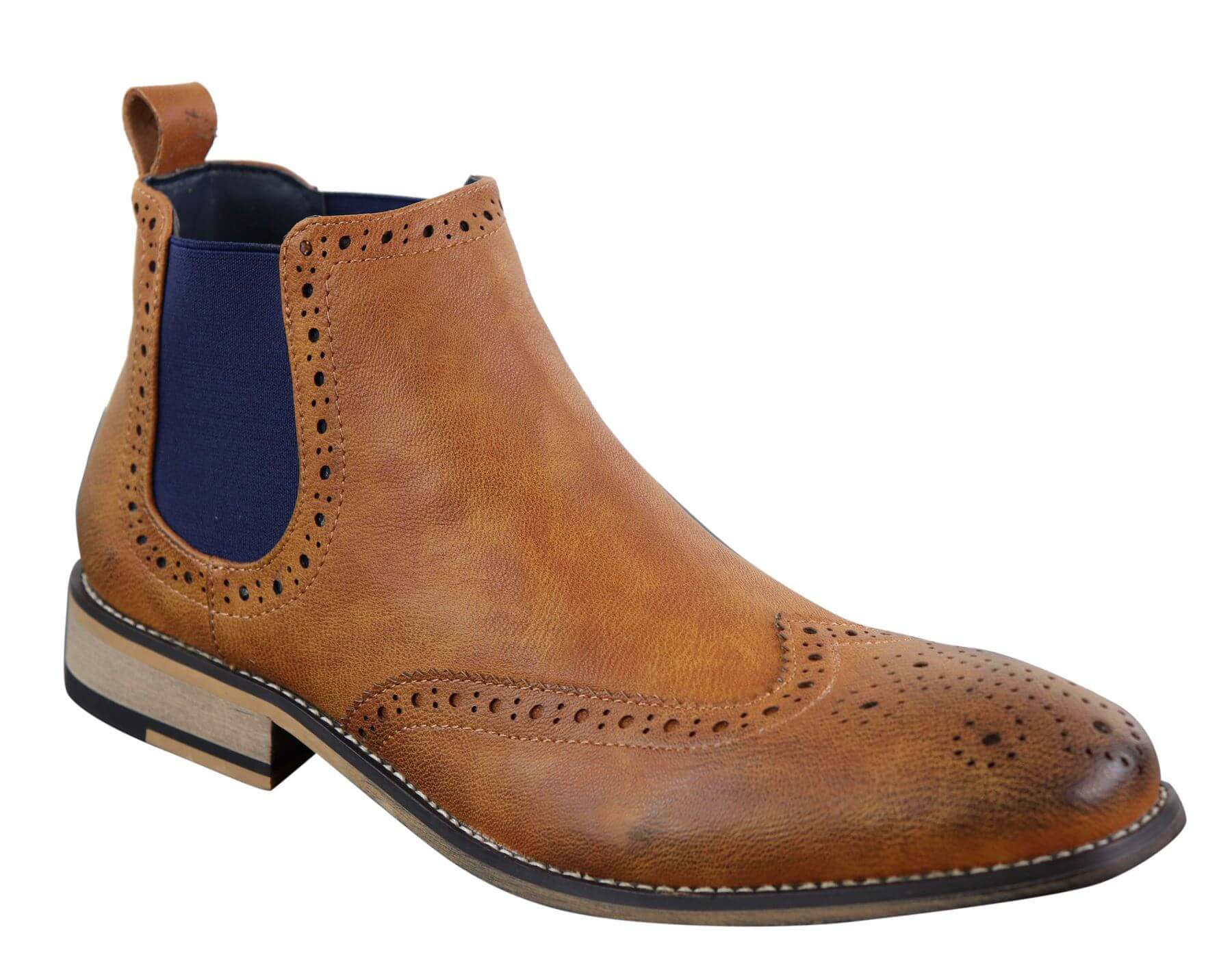 Mens Black or Brown Slip-on Chealse Boots - Cavani Hound