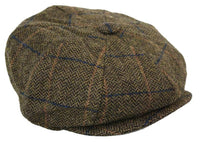 Mens Vintage Tweed Peaky Blinders Hat