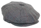 Mens Tweed Check Peaky Blinders Cap