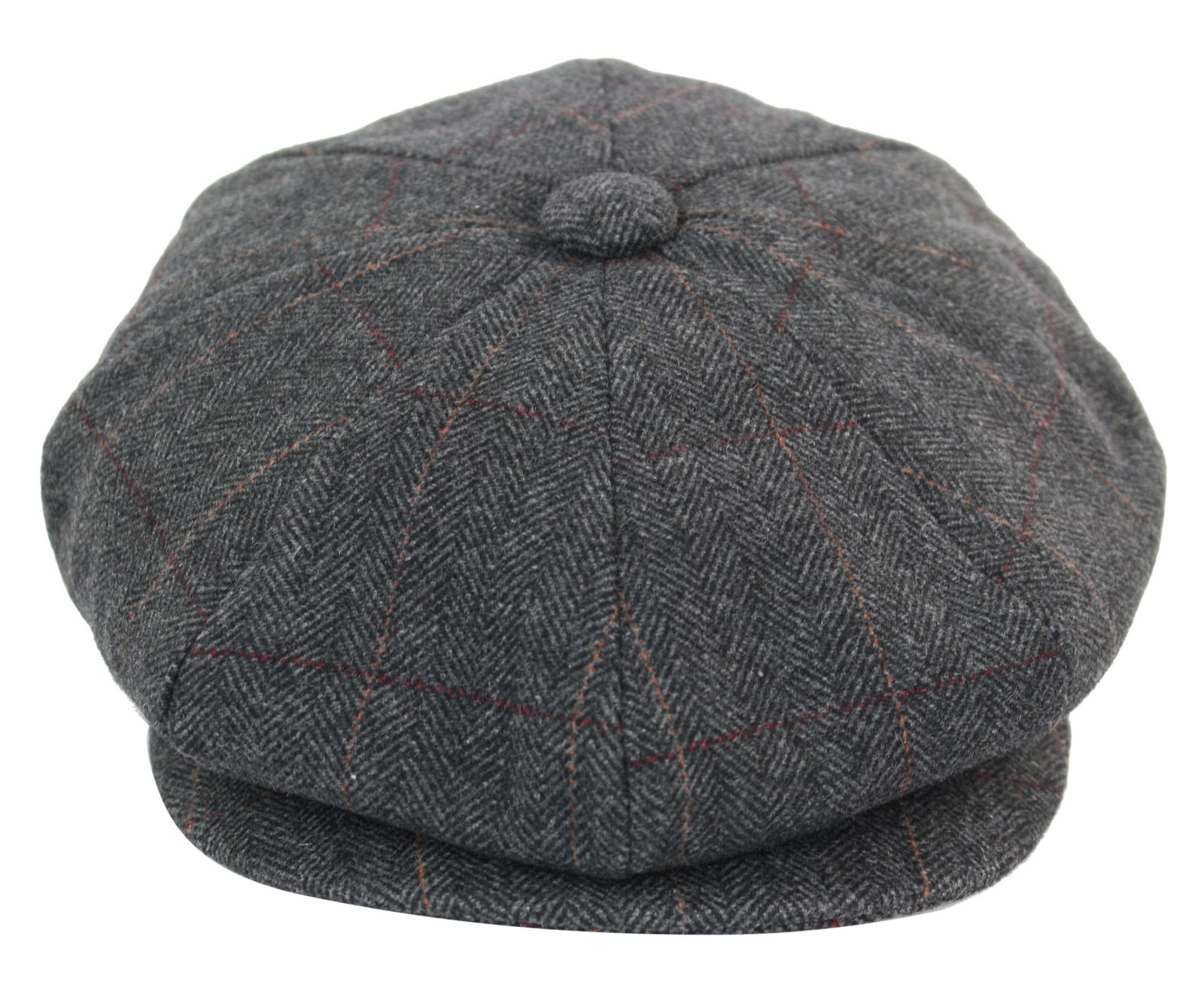 Mens Tweed Check Peaky Blinders Cap