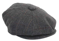 Mens Tweed Check Peaky Blinders Cap