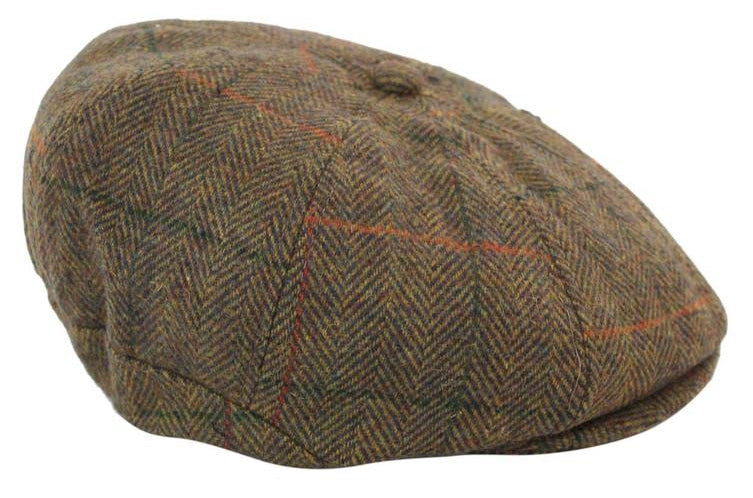 Men's Tweed 8 Panel Newsboy Hat