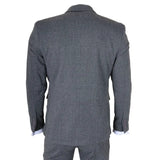 IM41 - Abito da uomo a tre pezzi in tweed grigio a spina di pesce