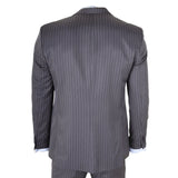 IM44 - Abito da uomo a tre pezzi gessato grigio stile Shelby