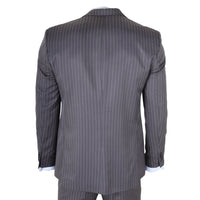 IM44 - Abito da uomo a tre pezzi gessato grigio stile Shelby