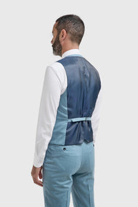 James - Gilet da uomo azzurro testurizzato