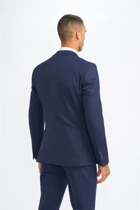 James - Blazer da uomo in lana blu navy su misura
