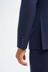 James - Blazer da uomo in lana blu navy su misura