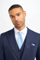 James - Blazer da uomo in lana blu navy su misura