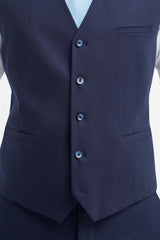 James - Gilet in lana blu navy da uomo
