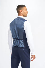 James - Gilet in lana blu navy da uomo